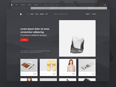 Storefront ecommerce shopping ui ux web