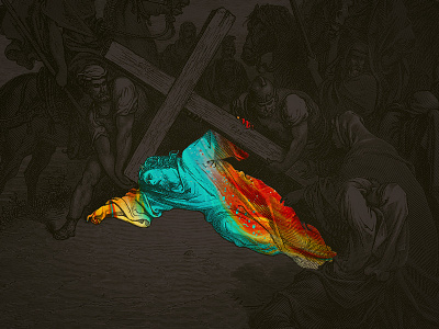 #blessed bible cross crucifixion easter good friday jesus new testament paint