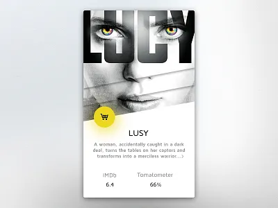 Movie card about card clean design flat info material movie poster profile ui widget