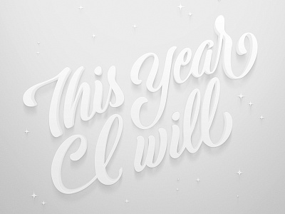 This Year I Will branding calligraphy handlettered lettering logo logomark logotype shadow type typography