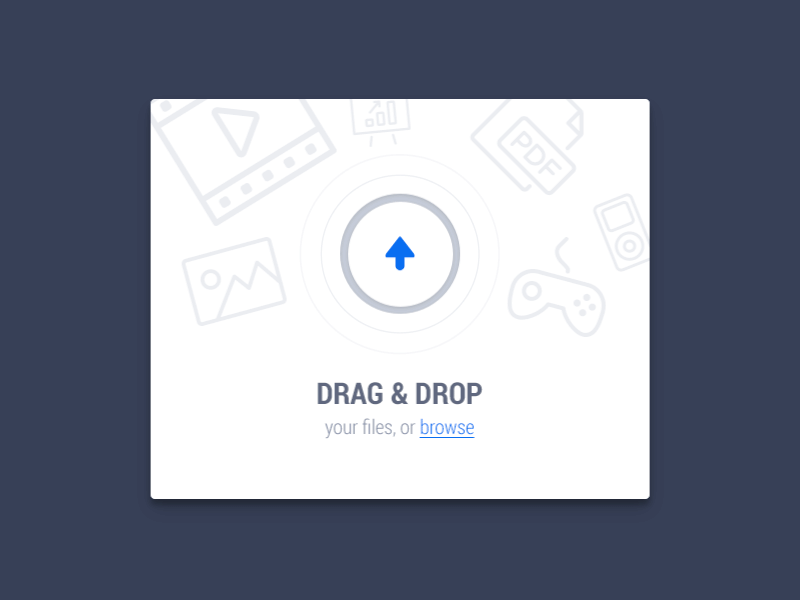 Rebound Day #03 - Upload Area Ui application drag gif pulse ui upload validate web