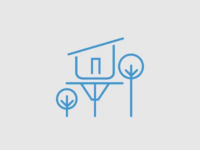Tree House Icon icon illustration line work tree house vectorz