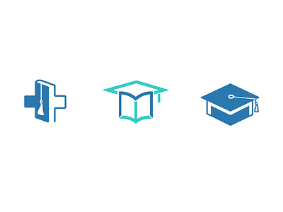 mLearning logo app application branding cap graduation icon illustrator logo medical wip