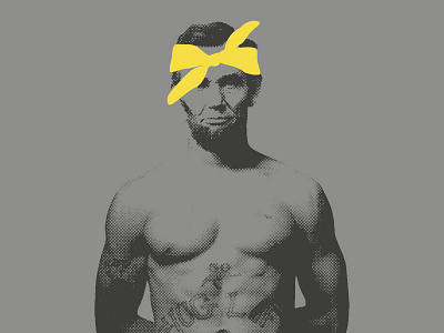 Pac & Abe 2pac abrahamlincoln bandana hip hop illustration rap thug life vector yellow