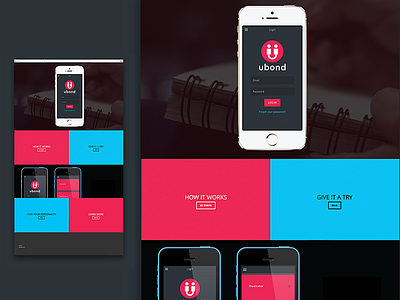 Web/UI Design - ubond.co app design collaboration front end dev graphic design landing landing page ubond.co visual interaction webui