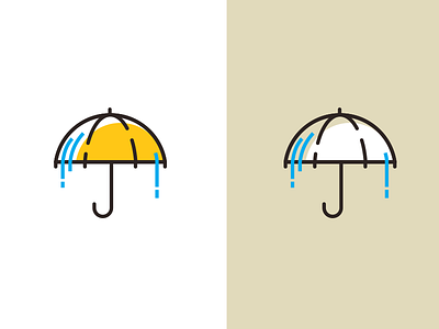 When it rains... icon rain umbrella