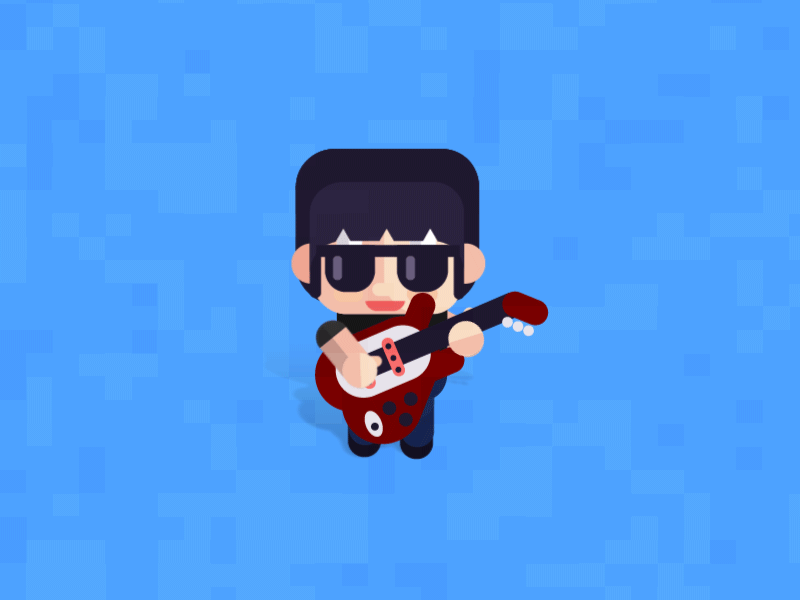 Bass Player 2d animation bass bass guitar character funk motion graphics music