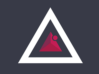 Triangle Logo for a fitness model fitness logo model red shapes symbol triangle white
