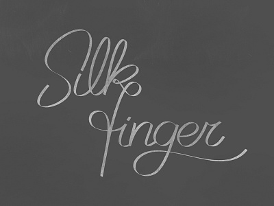 Silk Finger - WIP handwritten lettering logo script silk