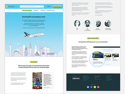 About Page about city growingpie illustration layout page plane ui ux vector website