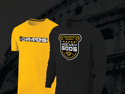 Hockey Gods Tournament Apparel apparel ballhockey coliseum column dekhockey gods hockey roman shirts tournament