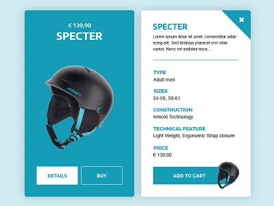 Ski Helmet design helmet ski skiing sport ui webshocker widget