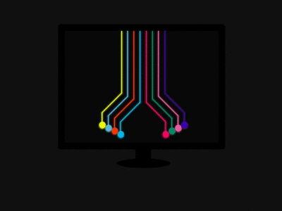 Neon rainbow... animation css design glow html