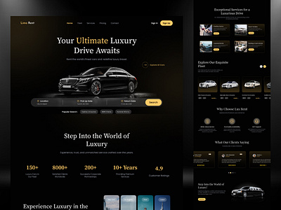 Limousine Car Rental Web & Apps Design car booking apps car booking website car rental car rental website car website figma website figma website design limousine mobile apps mobile apps design uber apps uber website website designer website ui design