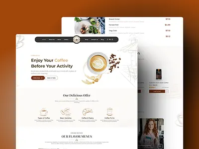 Coffee Shop Website UI Design | Landing Pages in Figma coffee coffee shop coffee shop online figma figma design figma ui figma website landing page online store ui ui design uiux uiux design website design