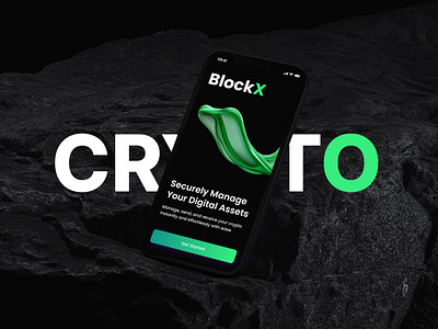 BlockX - Crypto Wallet App Design app design block chain crypto design figma mobile app ui ui design wallet app