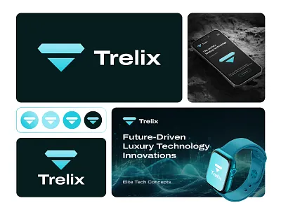 T + Diamond - Trelix - Logo Design Concept app screen blockchain branding dapp decentralized defi diamond fintech logo logo design logo designer saas startup t logodiamond technology tether token usdt web design web3