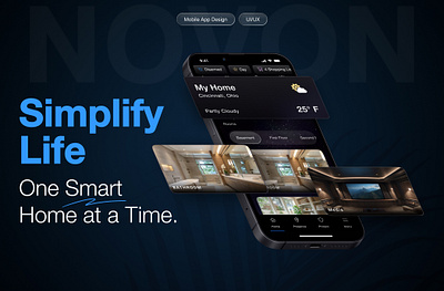 Novon Smart Home mobile app prototyping app ui user experience user interface ux wireframing