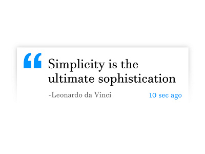 Day 18 - Quote Box clean da vinci design flat leonardo quote simple ui ux