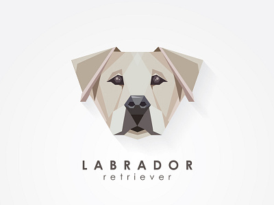 Labrador Retriever animal contemporary dog geometric head icon illustration lab labrador retriever triangular vector