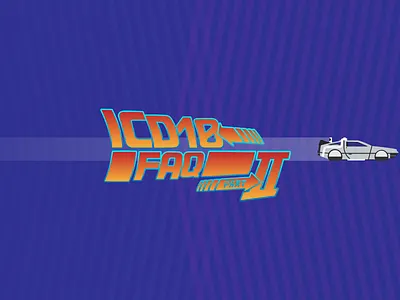 The Ultimate ICD-10 FAQ: Part Deux - BTTFII back to the future blog bttf delorean dmc12 flat icon illustration marty mr. fusion vector webpt