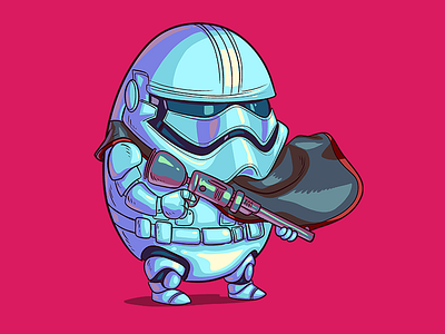 Phasmastic cackleberries captain phasma cute design digital art funny illustration phasma star wars stormtrooper