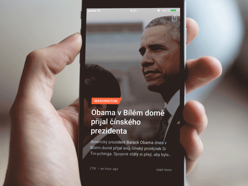 Zpravy App - Breaking News In Your Pocket animation app czech gif iphone news ui ux