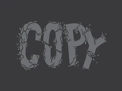 Nobody likes a copy cat copy design hand drawn mm brand agency shattered type typography