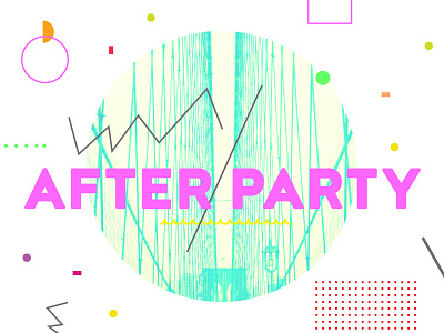 After Party 3 abstract church collage confetti geometric heaven neon party sermon series typography youth