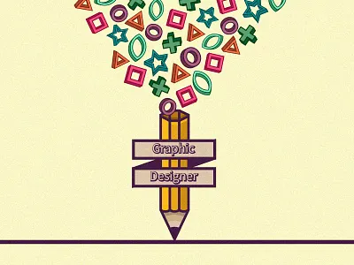 Graphic Designer circle design designer graphic hossein illustration illustrator line pencil star yektapour