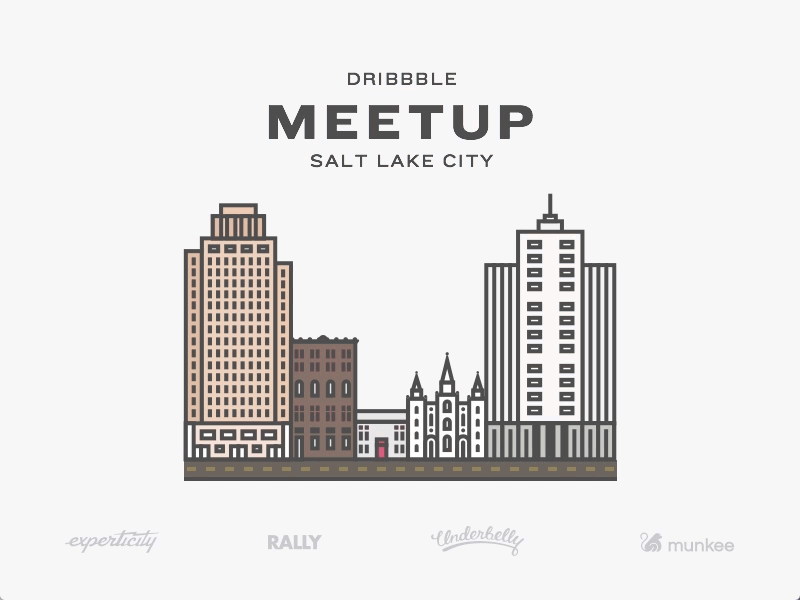 Dribbble Meetup buildings city dribbble meetup salt lake temple