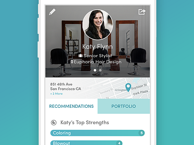 Profile Screen iOs App app dashboard ios app map portfolio profile