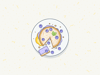 Blueberry Pie blueberry cake icon illstration pie vector