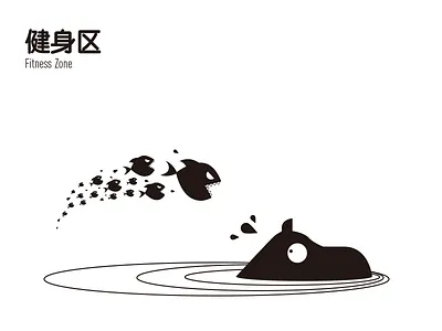 Fitness Zone animal sign version