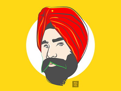 Avatar art avatar beard character colors drawings illustration person profile punjab vector