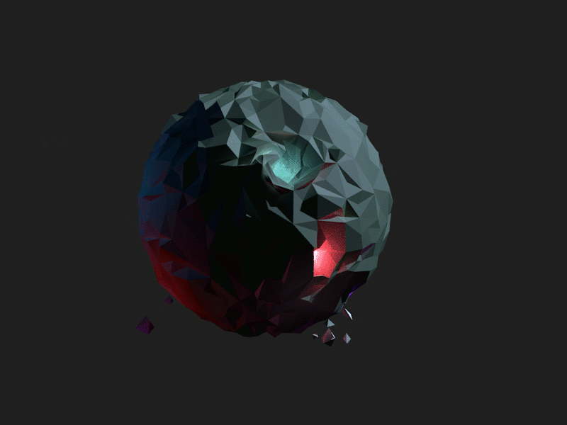 Example of Low Poly Planet VI