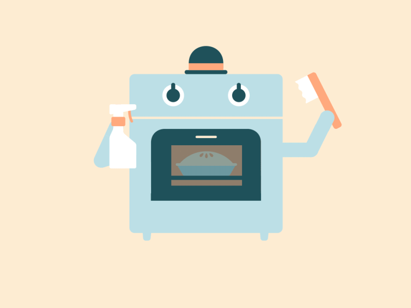 Oven-man 2d animation after effects flat gif illustrator motion design motion graphics vector