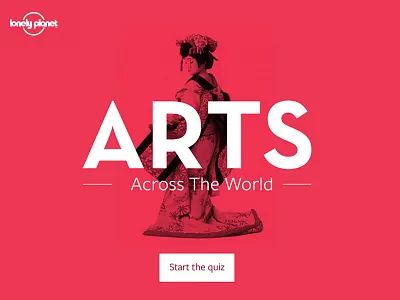 Arts facebook quiz facebook interactive quiz social travel typography ui ux website