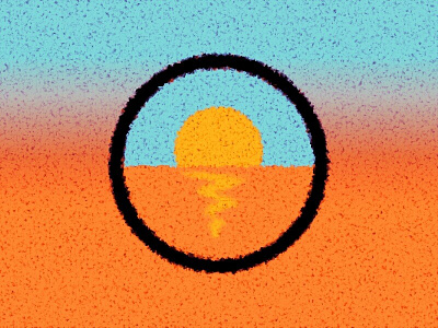 Sunset graphic painting sunset