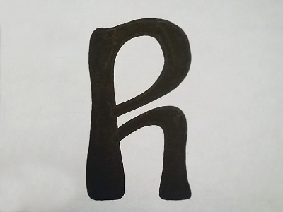 Letter a Day 1: R art nouveau black design graphic letter r type typography