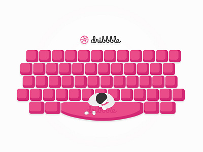 Sleep on the SPACEBAR computer dribbble drink eyes keyboard pink relax sleep spacebar tired