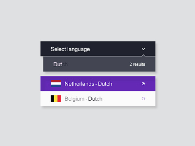 Day 020 - Langauge Selector clean design language search selector ui ux