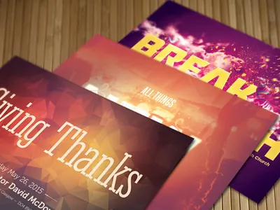 Give Thanks Church Postcard Bundle creative designs event fall festival flyer artwork flyer designs invitation invite modern postcard