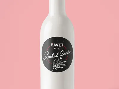 Olive oil bottle black bottle handwritting label olive typography white