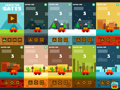 Flat iPhone Game Design app art car flat flat game game gate ios ios7 iphone minimal vibrant