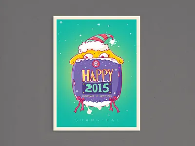 Christmas-New years 2015 christmas design illustration new years