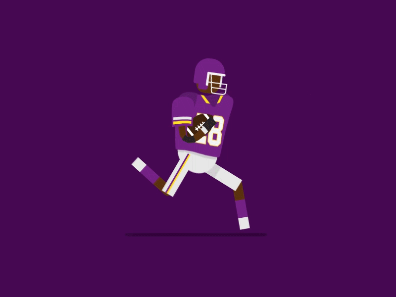 Adrian Peterson! animation bowling football gif