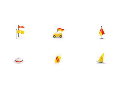 Interflag flag graphic design icons illustration web design yellow