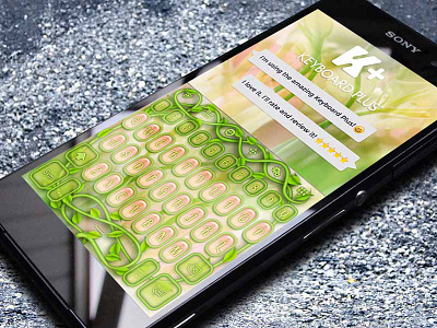 Nature Keyboard Theme concept design eco friendly green keyboard nature theme