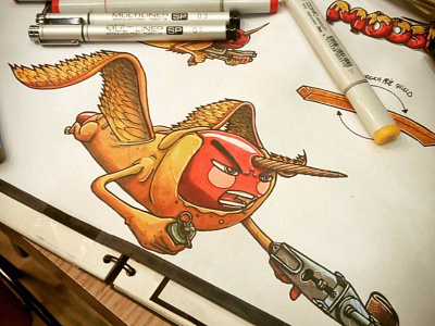 Moostard : half unicone / half hot dog character design copic game game design hot dog unicorne video game